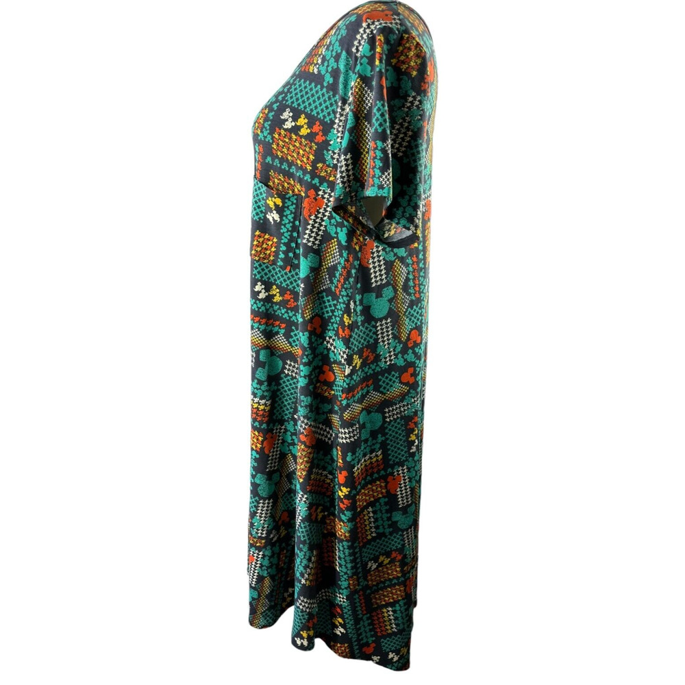 Lularoe Disney Carly Dress Mickey Mouse Mixed Print Stretch Hi-Lo Plus Size 3XL - Picture 4 of 8